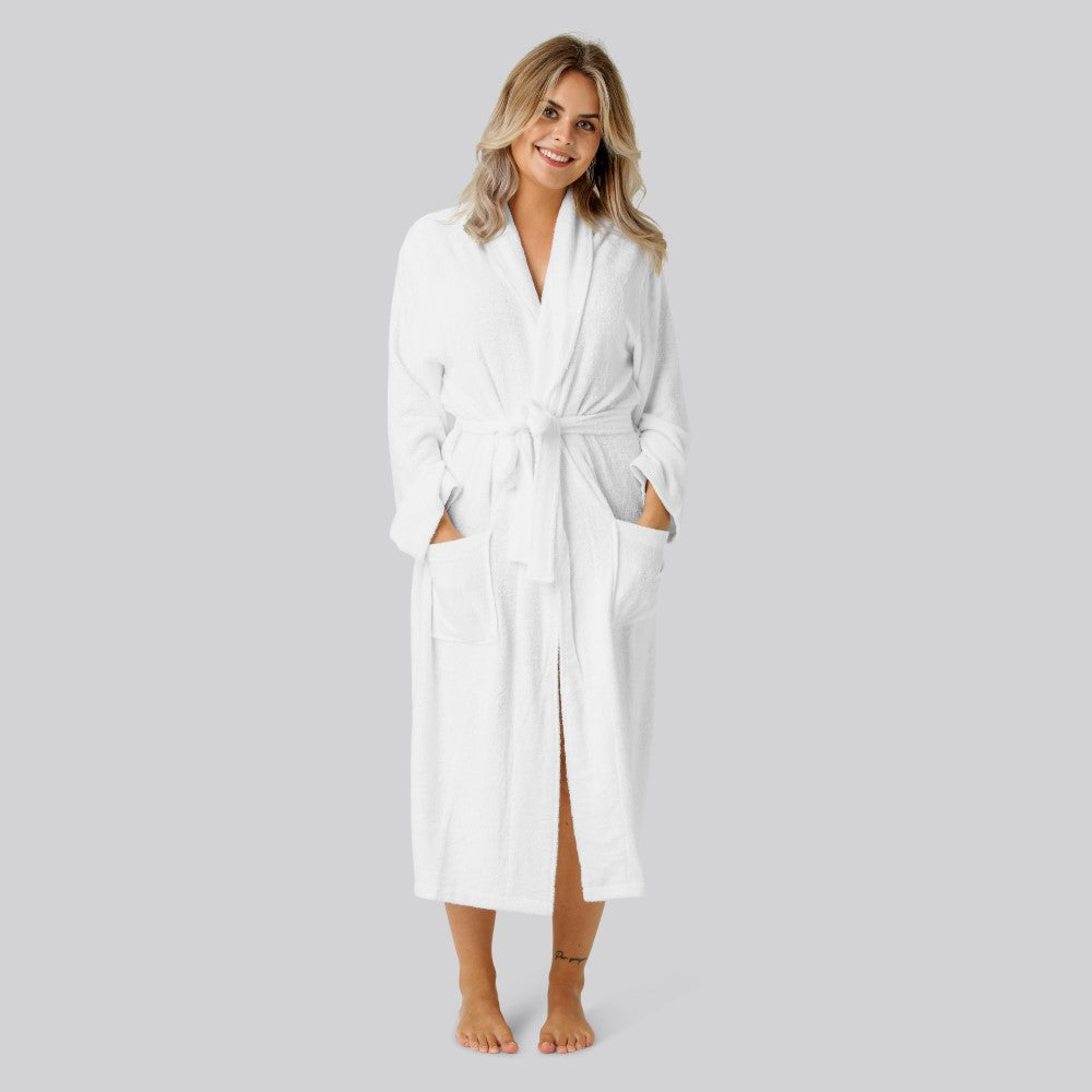 Bambus morgenkåbe i hvid til kvinder - Bambuni