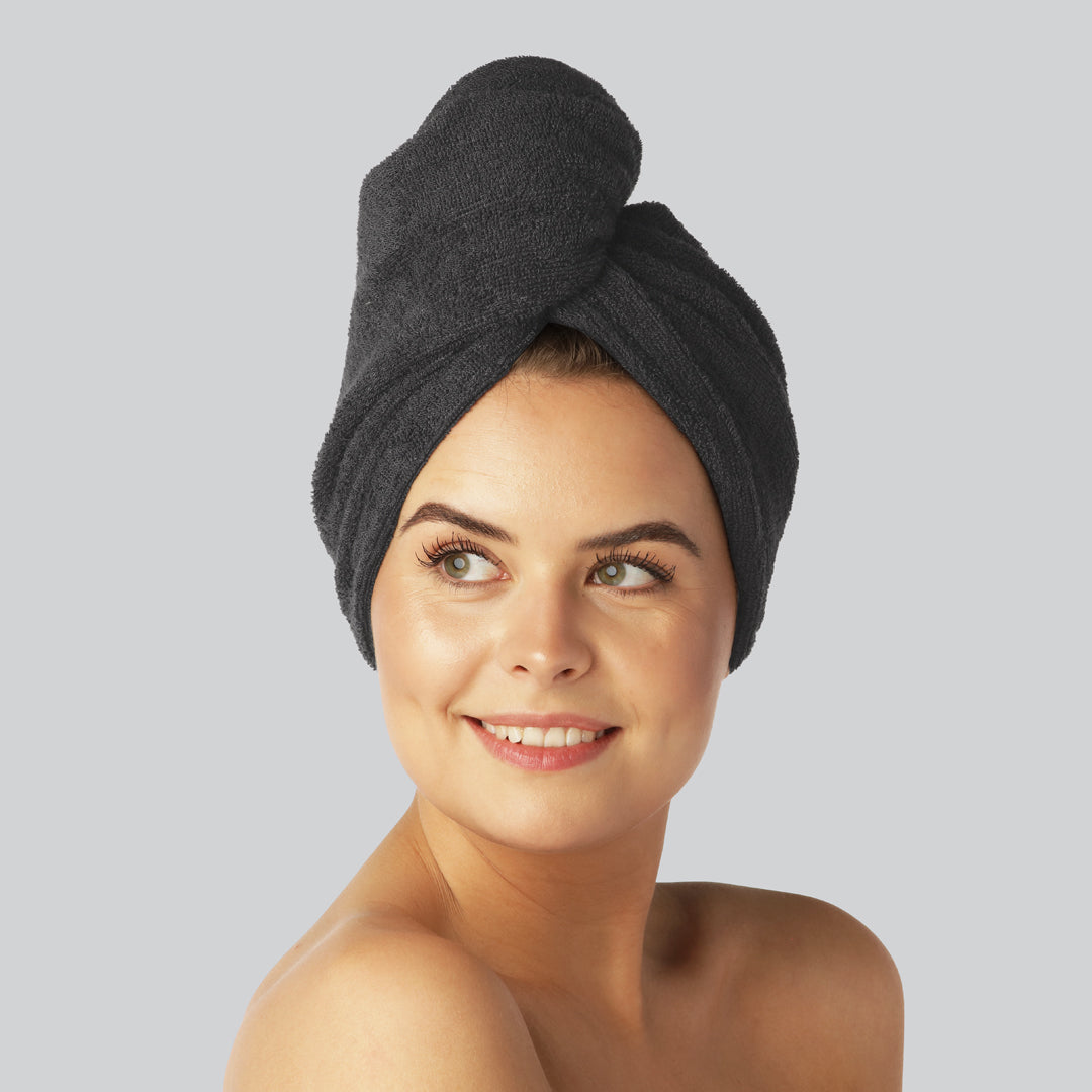 Bambus hårturban i sort - Bambuni