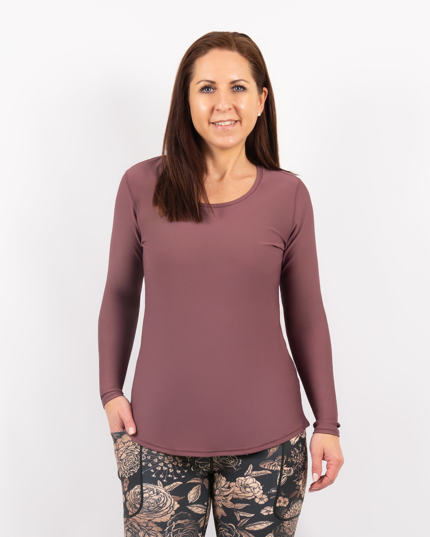 Vigga Fitted Dusty Rose Long-Sleeve - Huabo