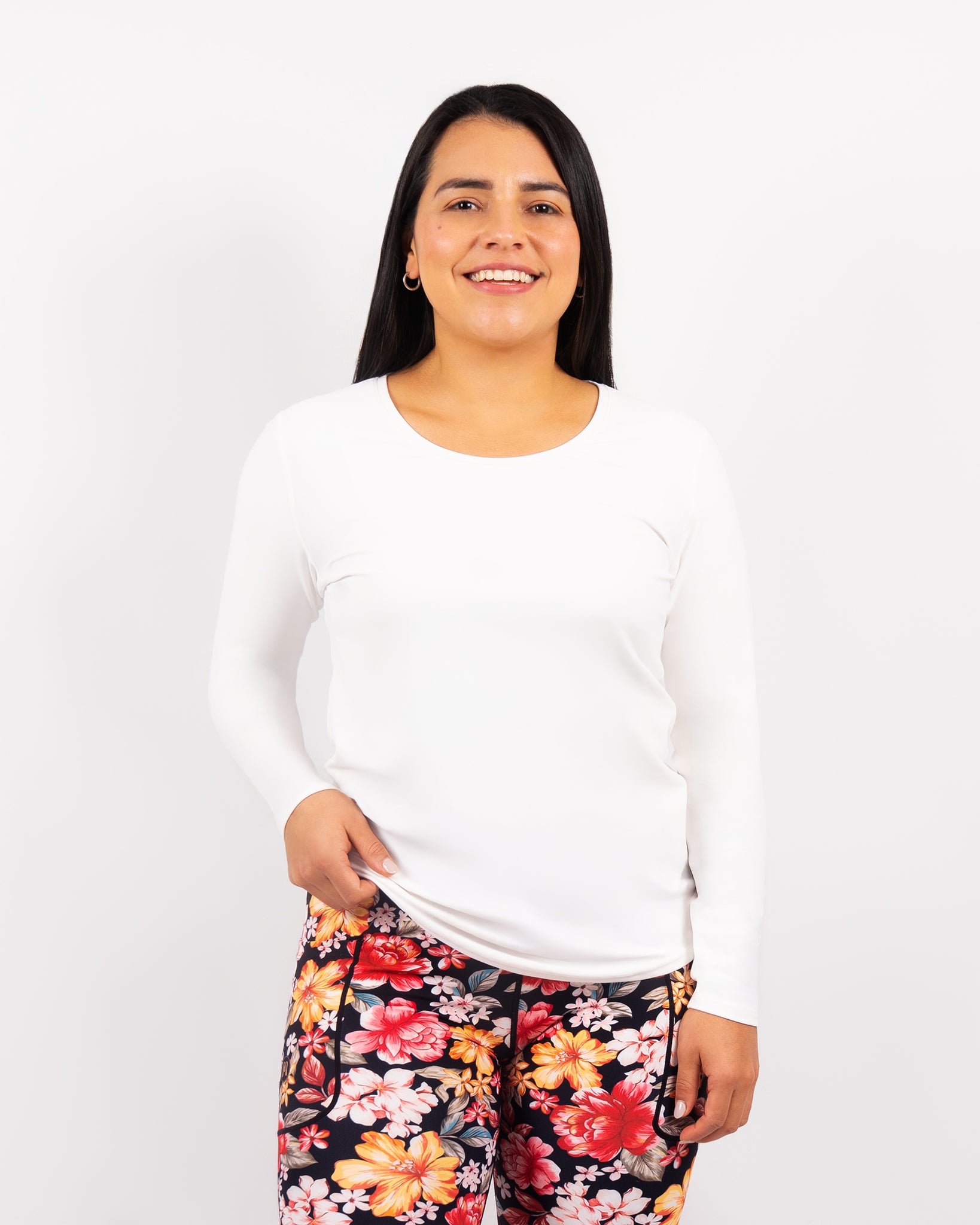 Vigga Fitted Off-White Long-Sleeve - Huabo