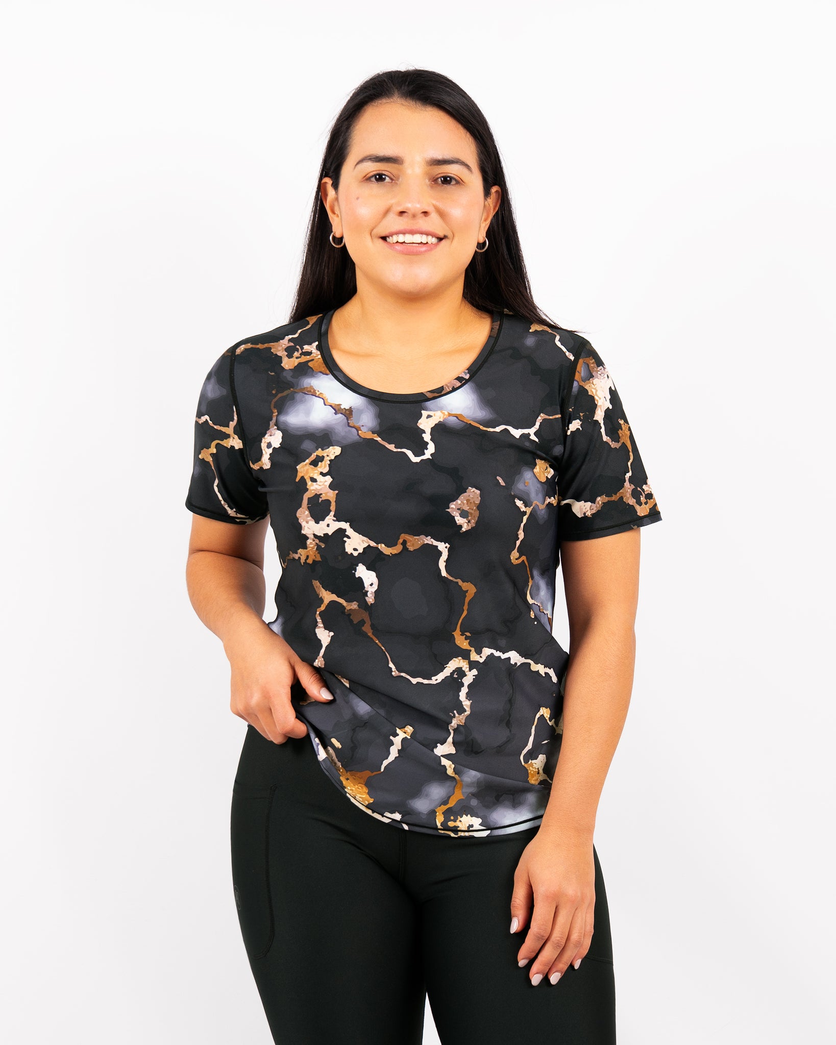 Vigga Fitted Marble T-Shirt - Huabo