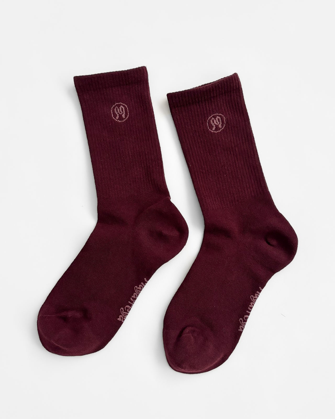 Zoe Deep Bordeaux Socks - Uron Apparel