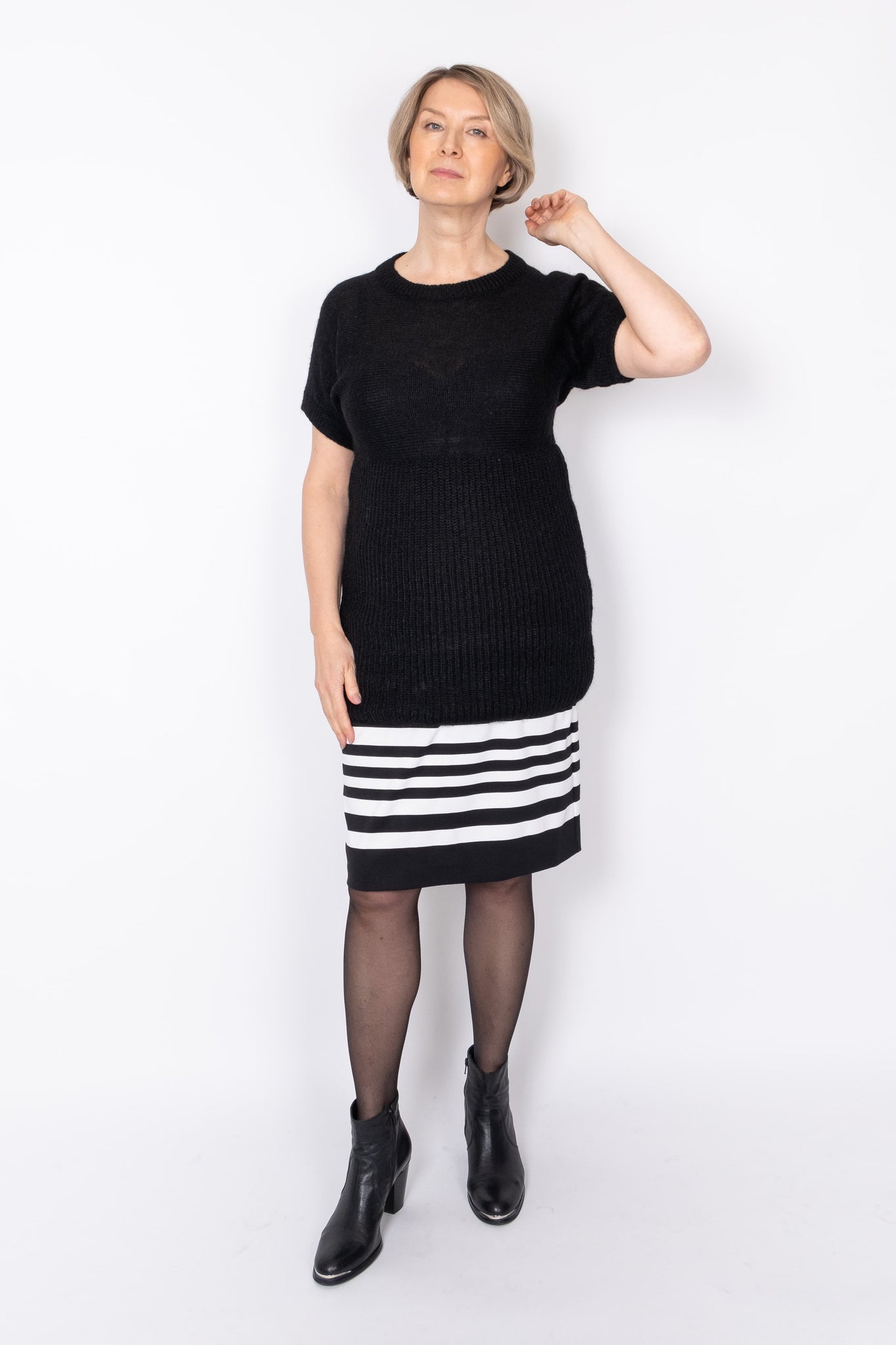 Strik Top Tunika LESPRESSO sort - PAROL